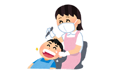 専用の機器や研磨剤を使って歯の表面の汚れを落とします。